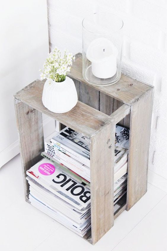 Cajas de madera para el salón