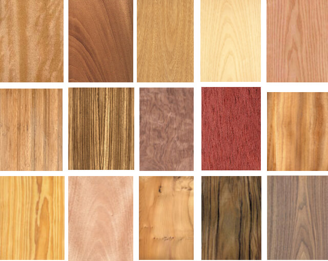 Catálogo de maderas.