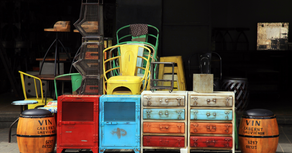 Muebles de segunda mano.