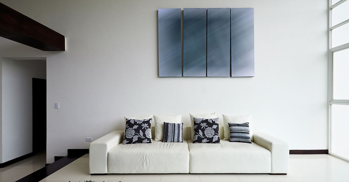 Decoración minimalista de un espacio mediante el juego geométrico y los colores