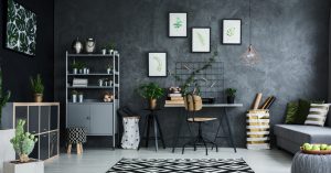 Salón dividido por ambientes