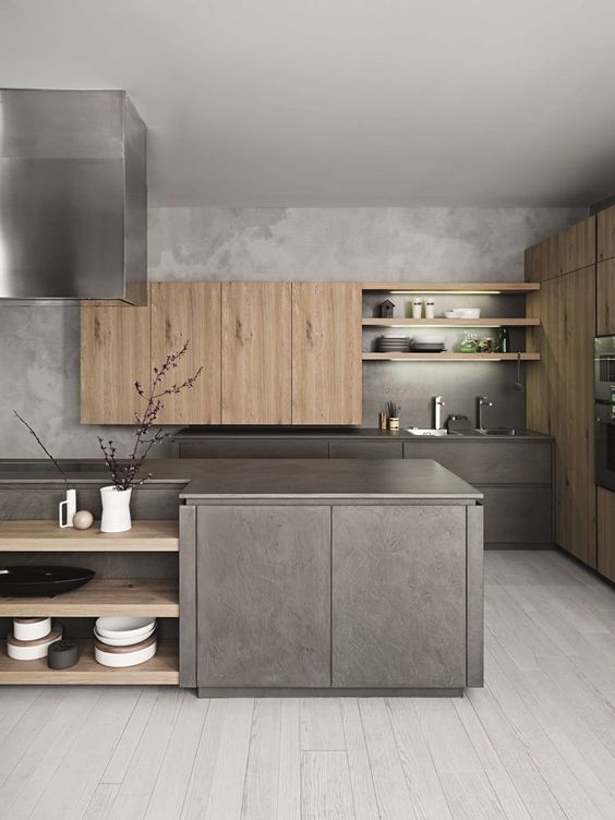 Cocina moderna con isla central
