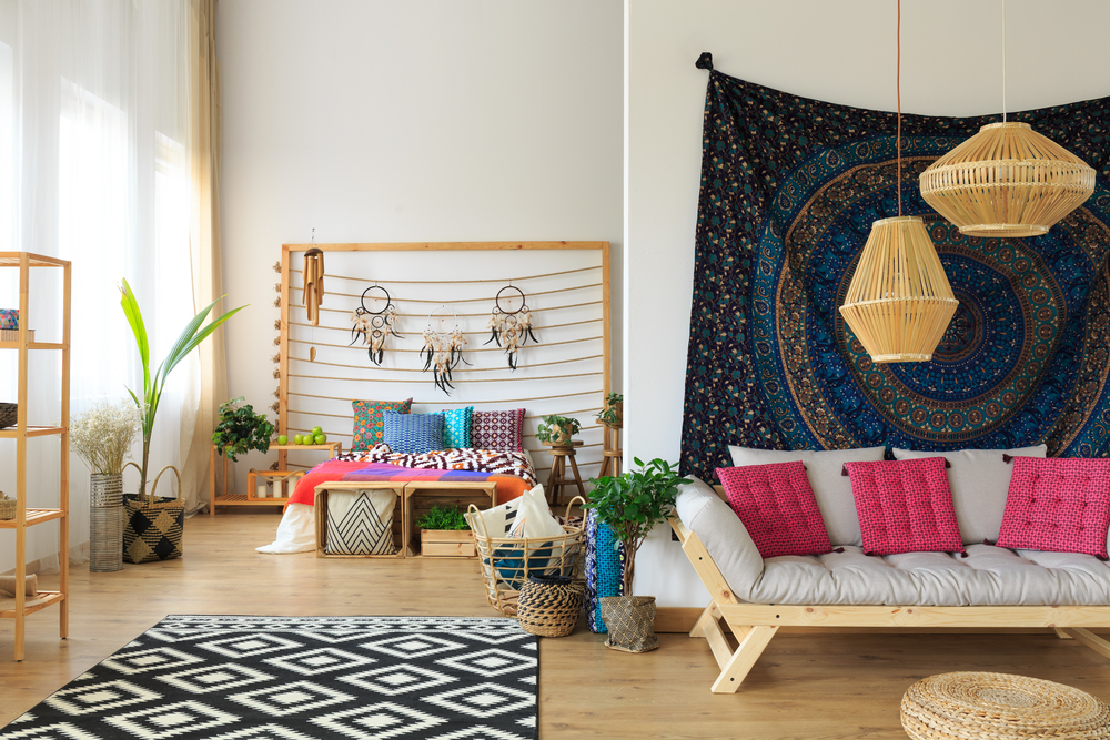Textiles para decorar tu habitación con estilo boho.