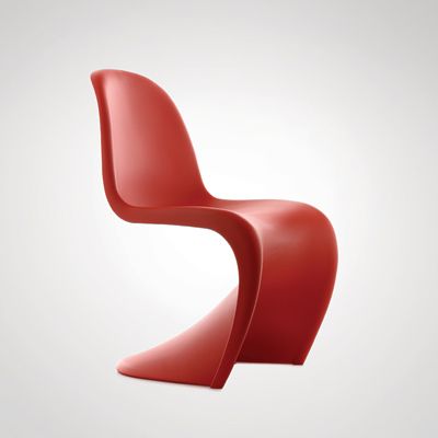 Silla panton de plástico rojo