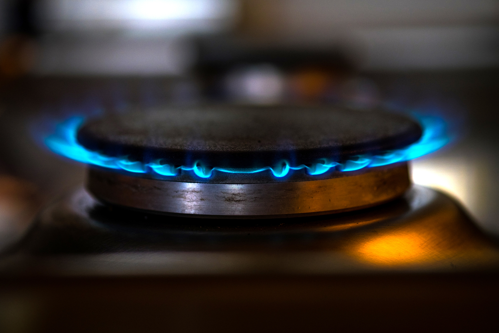 Placa de gas butano para cocina.