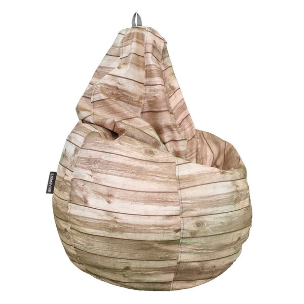 Puff con forma de pera.