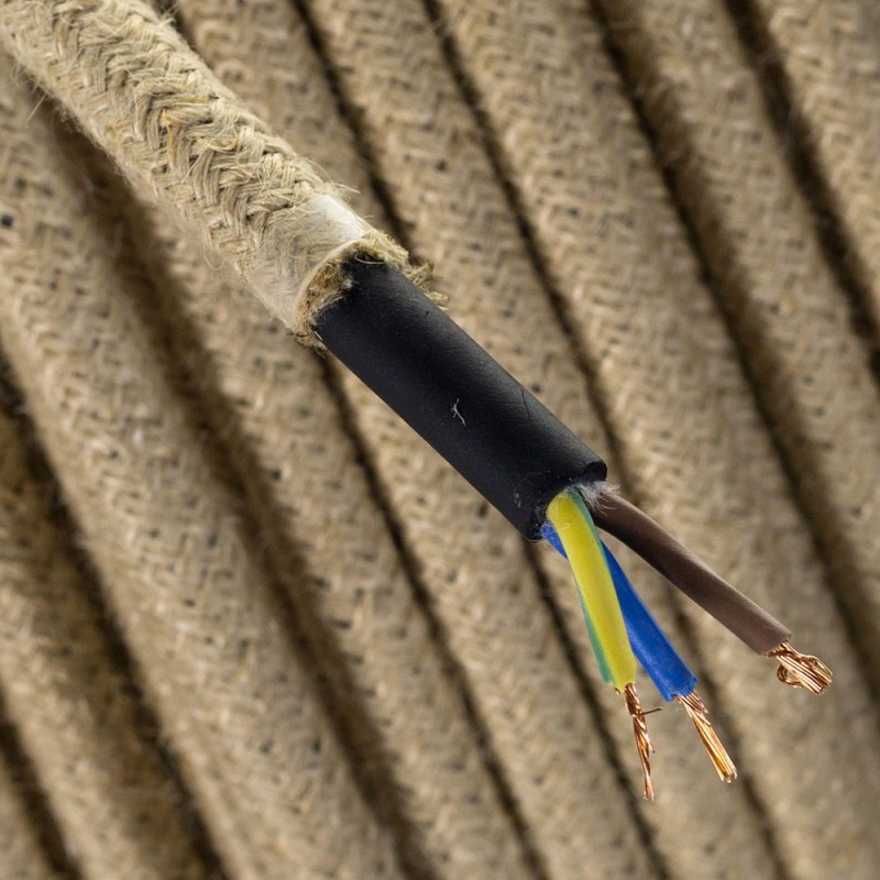 Cables recubiertos de yute.