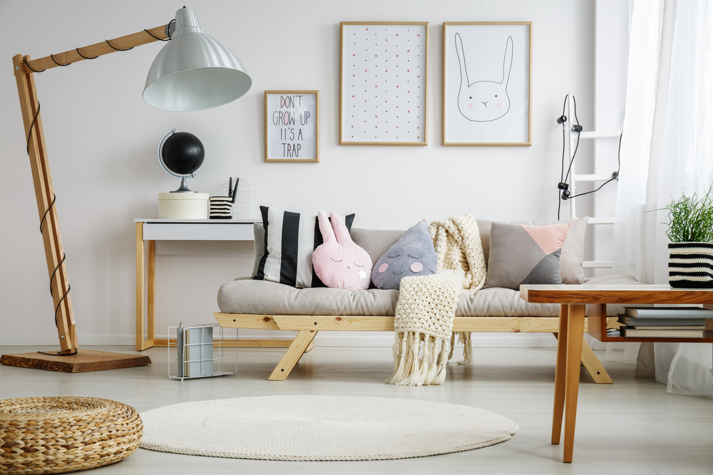 Combinación de colores soft para el salón.