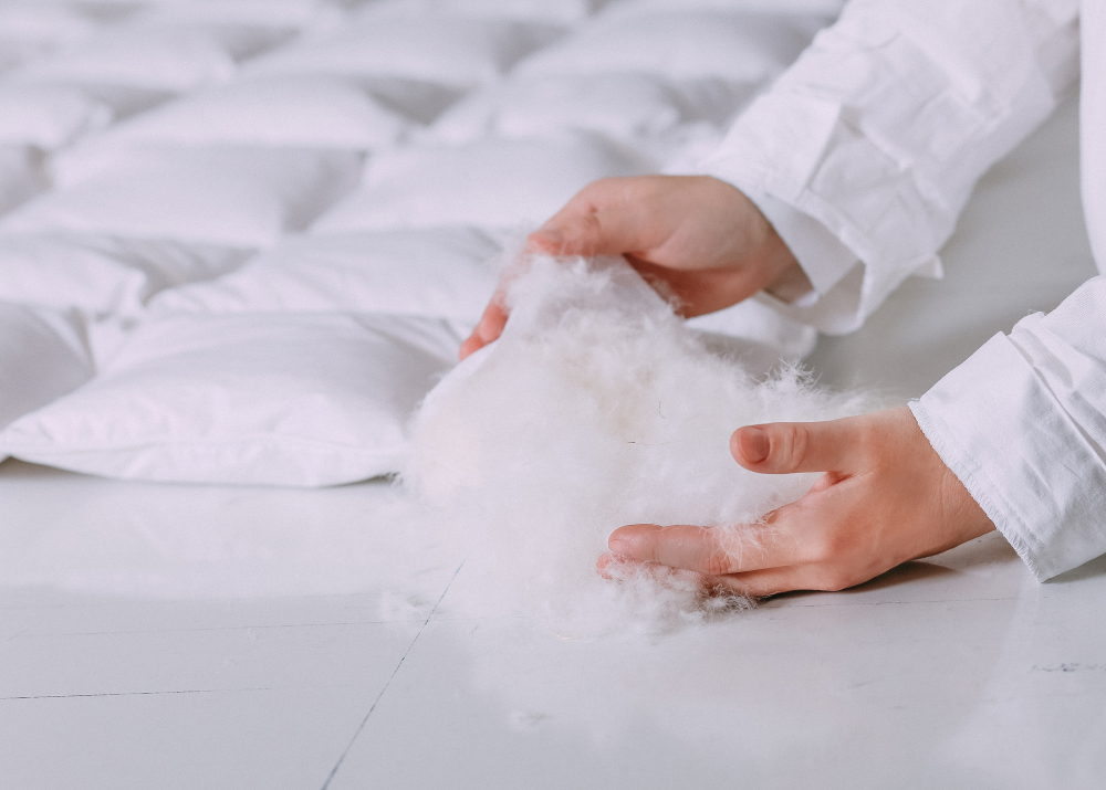 Plumones para relleno de funda nórdica.