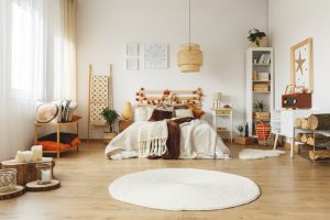 Combinación de colores cálidos para tu dormitorio