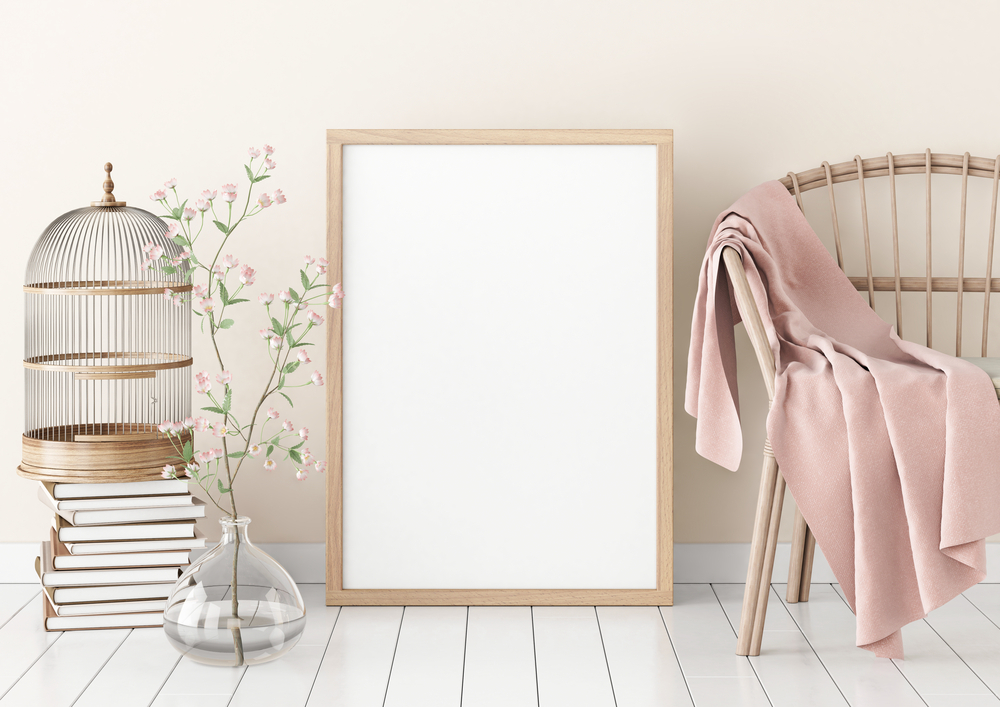 Espacio disponible para colocar los jarrones en el suelo.