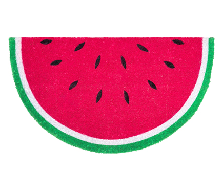 Felpudo con forma de sandía de Leroy Merlin.