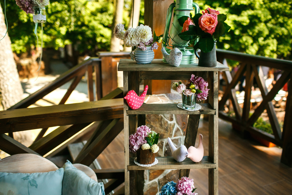 Escaleras decorativas para el jardín.