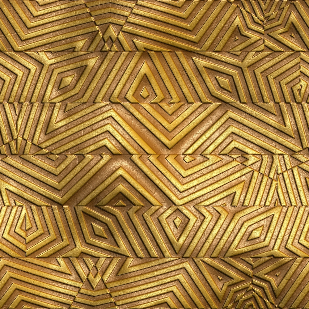 Azulejos dorados para el baño.