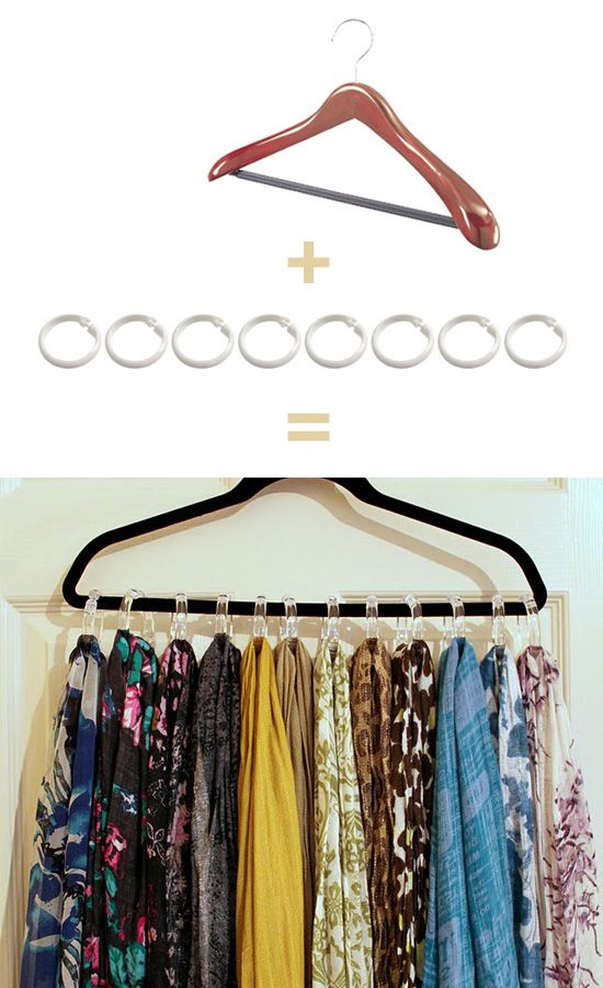 Percha con ganchos para fulares.