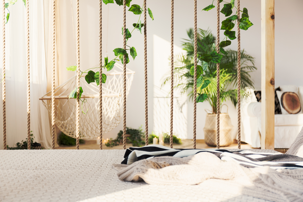 Separador de estancia hecho con cuerda