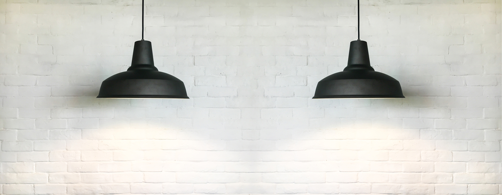 lámpara negra de techo