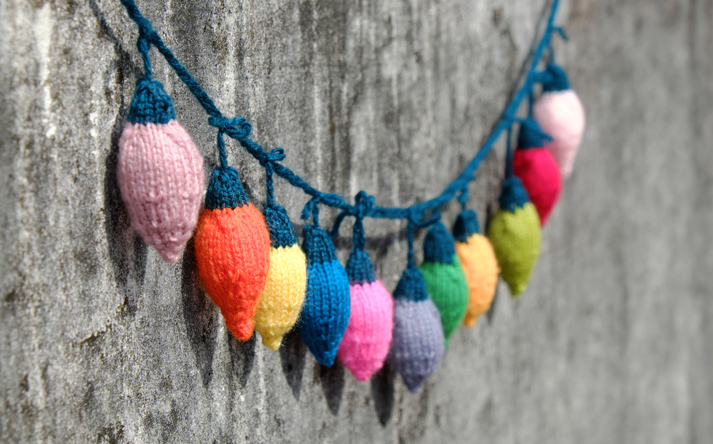 guirnalda con bombillas viejas