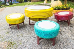 Neumáticos: utiliza los que no uses para personalizar tu jardín