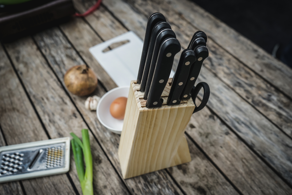 organizador de mesa para cuchillos