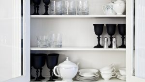 En tendencia: cristalería en blanco y negro
