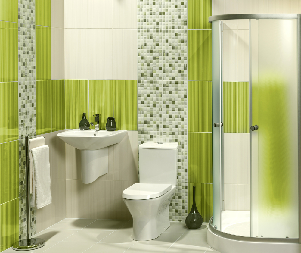 Baño verde.