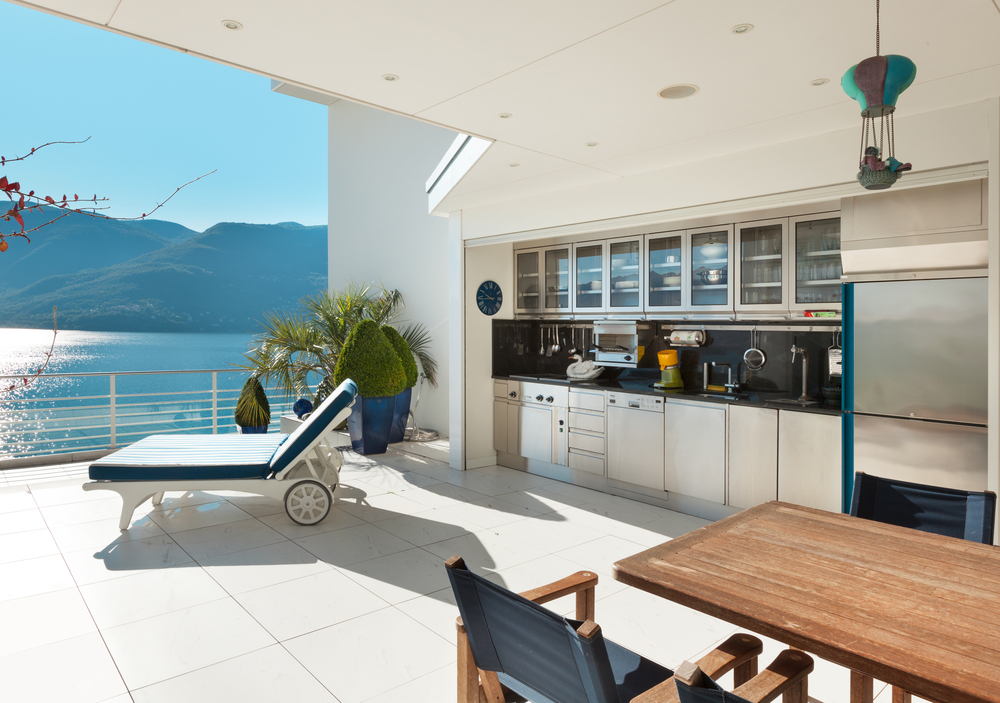 Cocina en la terraza.