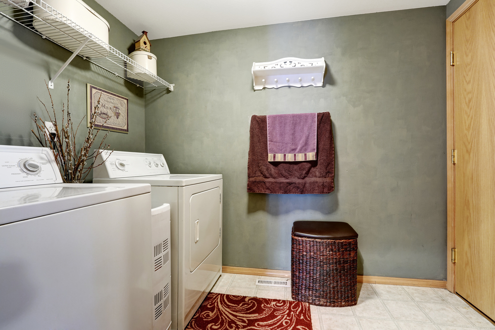 Disposición de la lavadora y la secadora.