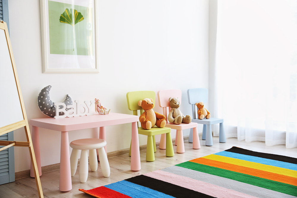 Alfombras de colorines.