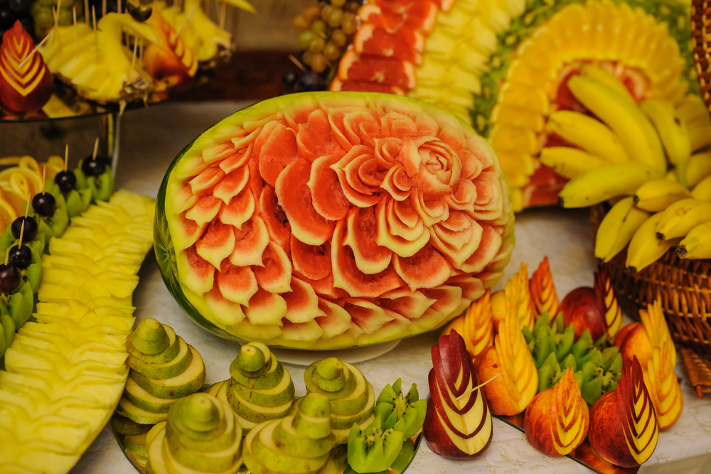 Arte mukimono frutas.