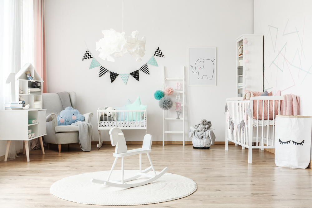 A Nordic-style nursery.