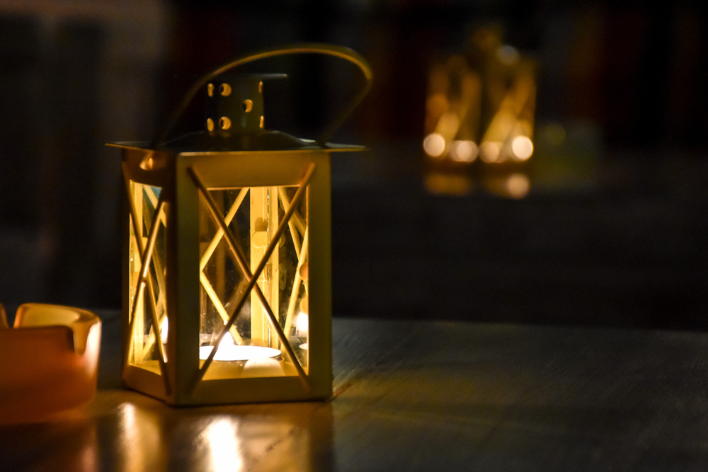 Create a display of lanterns in a corner of your house.