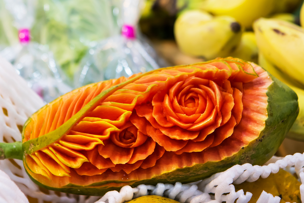 Fruta tallada, arte mukimono.