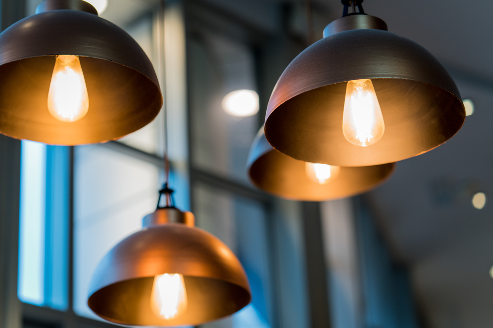 Lámpara de cobre industrial-