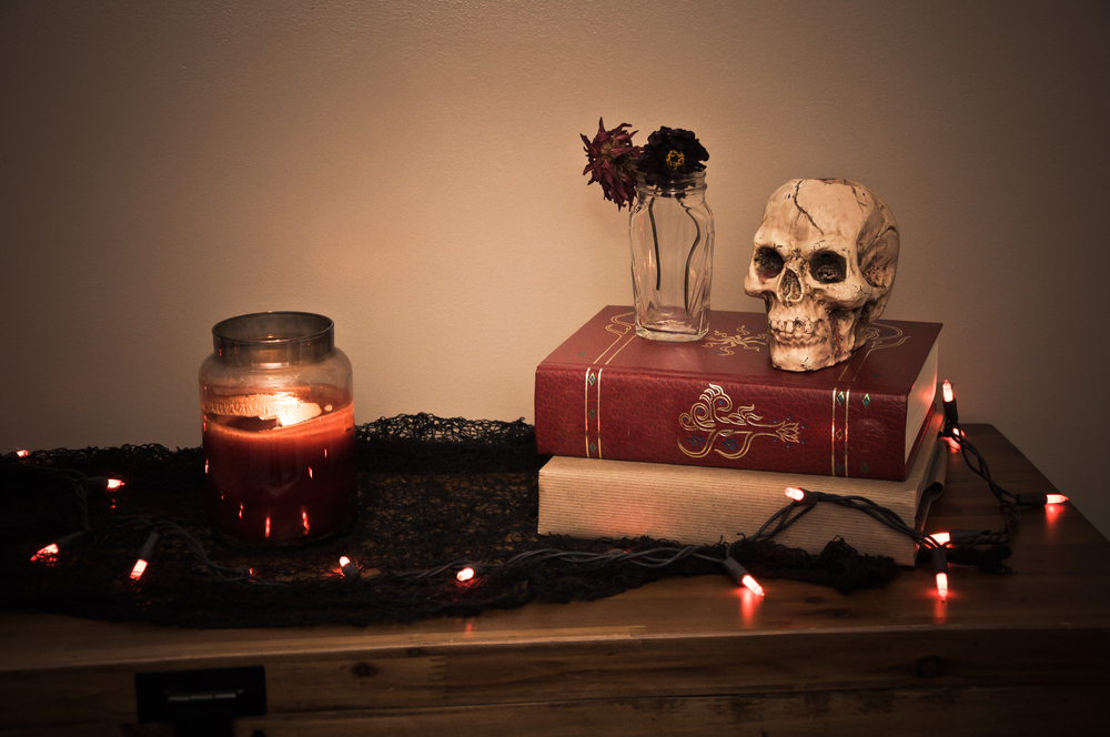 Luces rojas para Halloween.