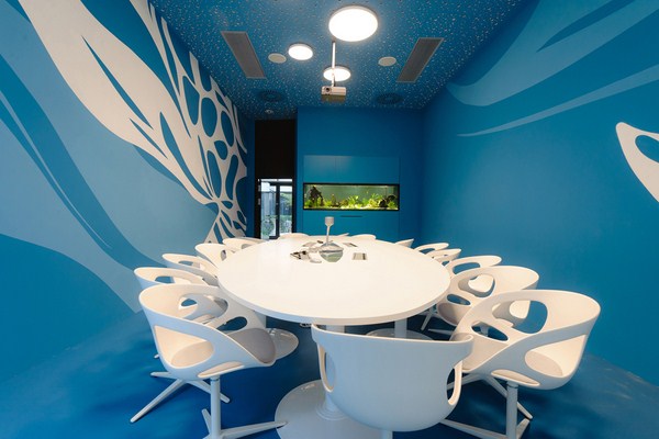 Oficina azul.