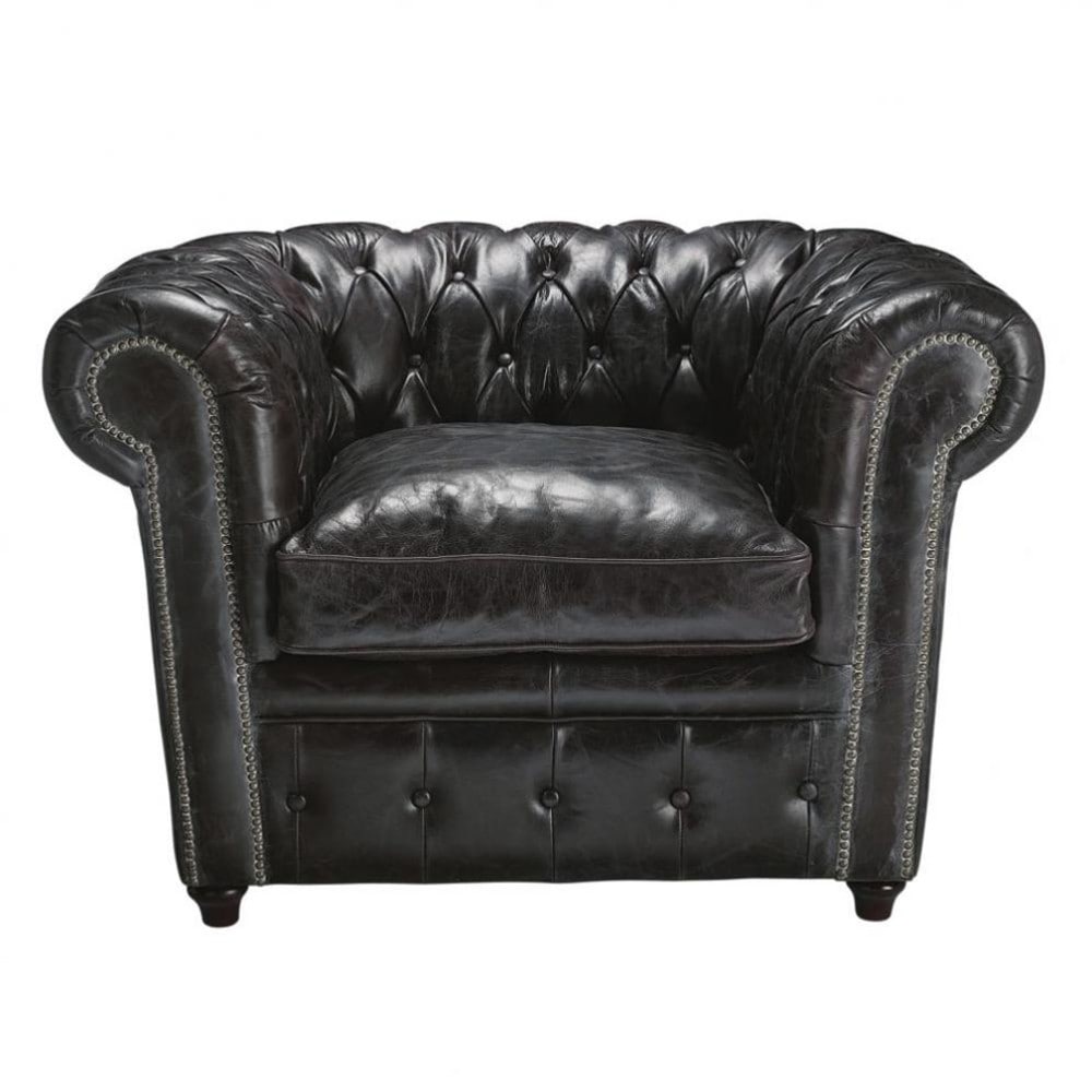 Sillón Chesterfield.