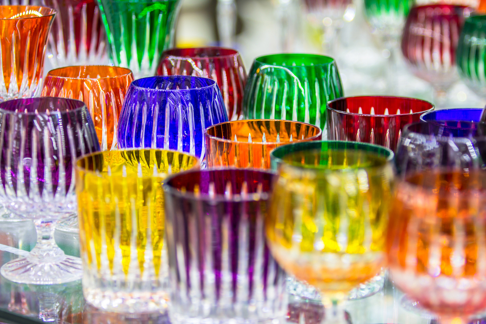 Vasos de cristal Bohemia.