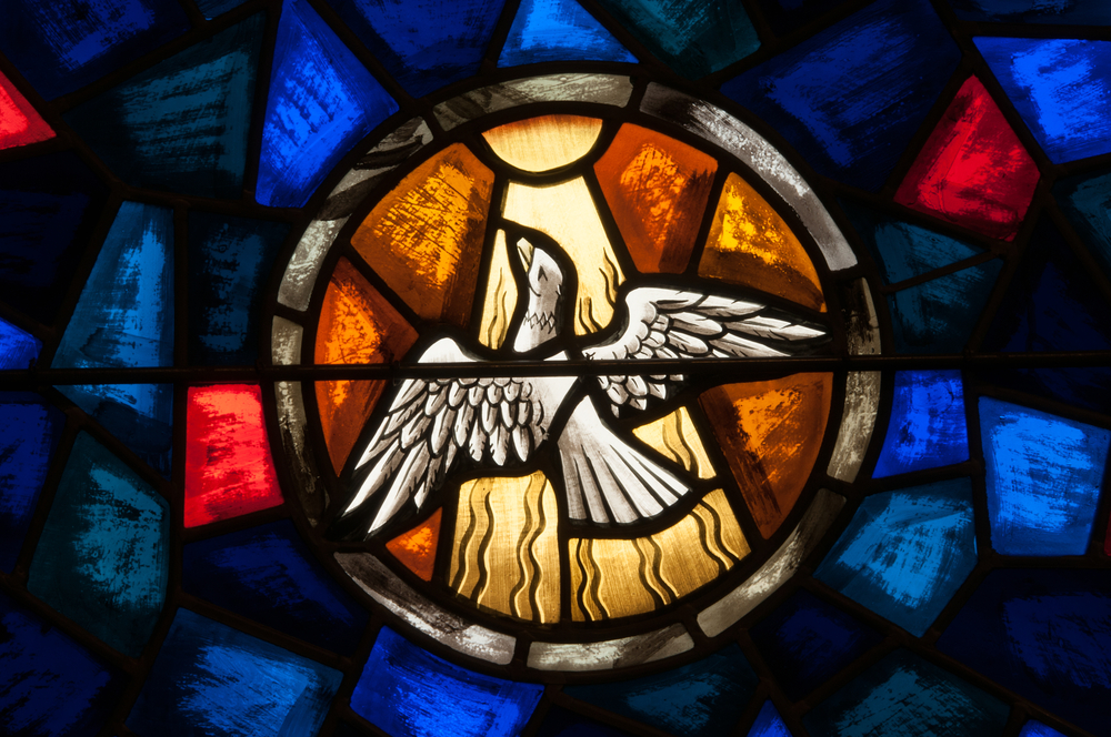 Vidriera de colores.