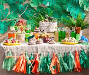 Temática de dinosaurios para decorar una fiesta infantil