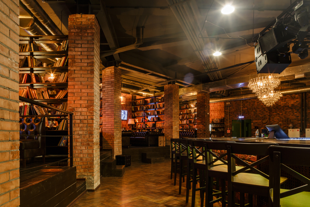 Colores de un bar rústico.