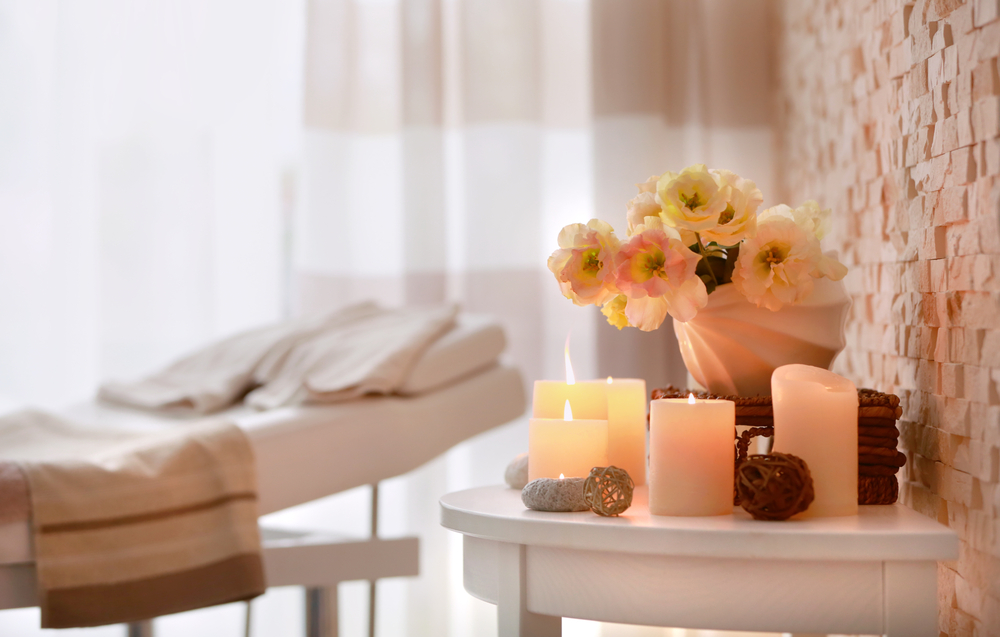 Decoración de un salón de belleza.