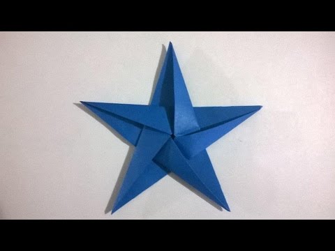 Estrella de papel de cinco puntas.