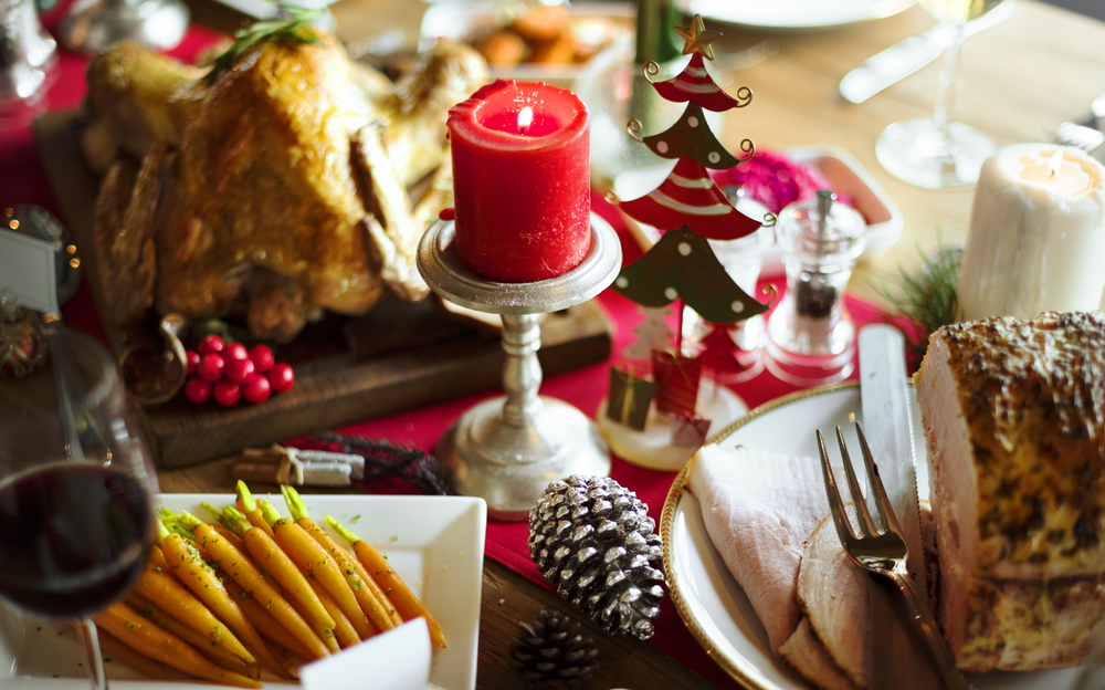 Menú para mesa de Navidad.