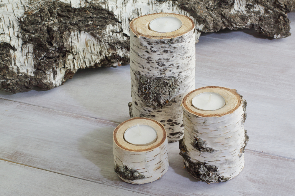 Tree trunks are really popular natural details.