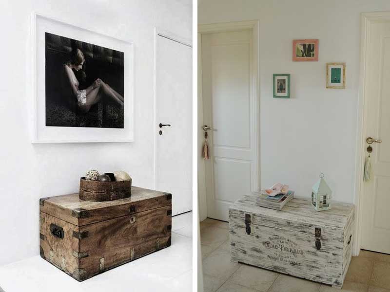 Arcones en la entrada de casa.