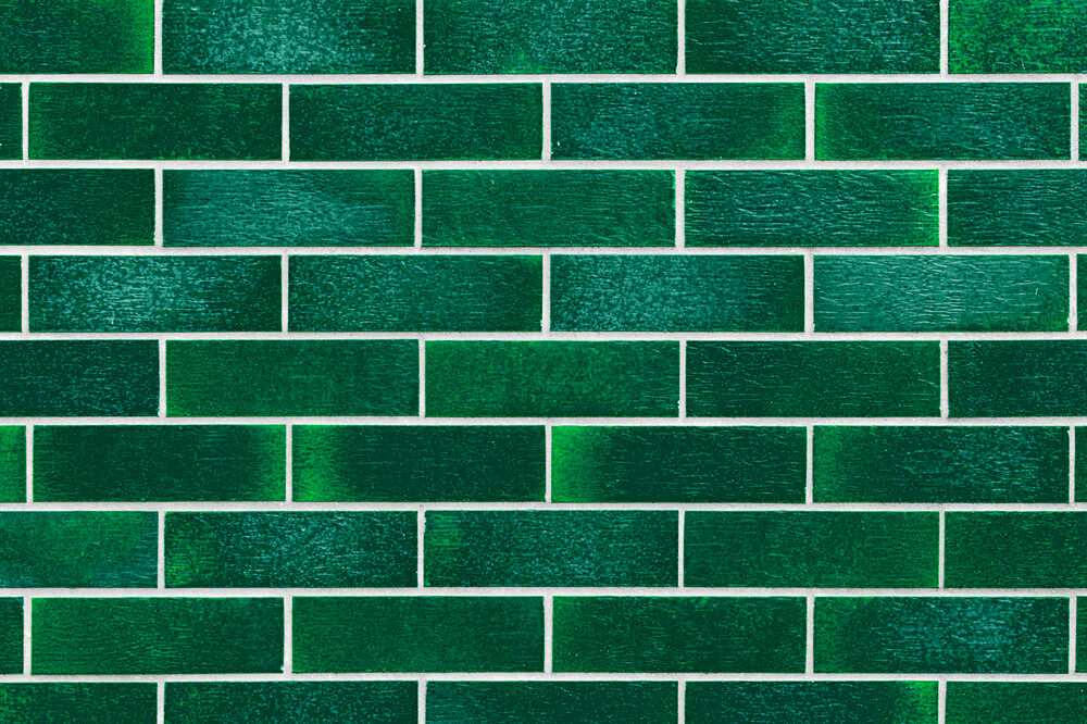 Azulejos verde botella.