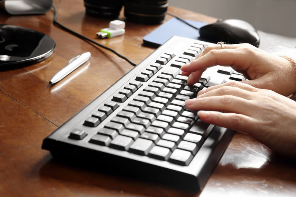 Decoración de un teclado vintage.