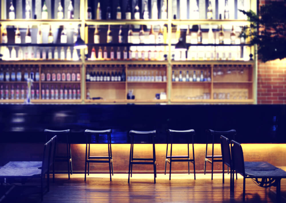 Aprovechamiento del espacio de un bar.