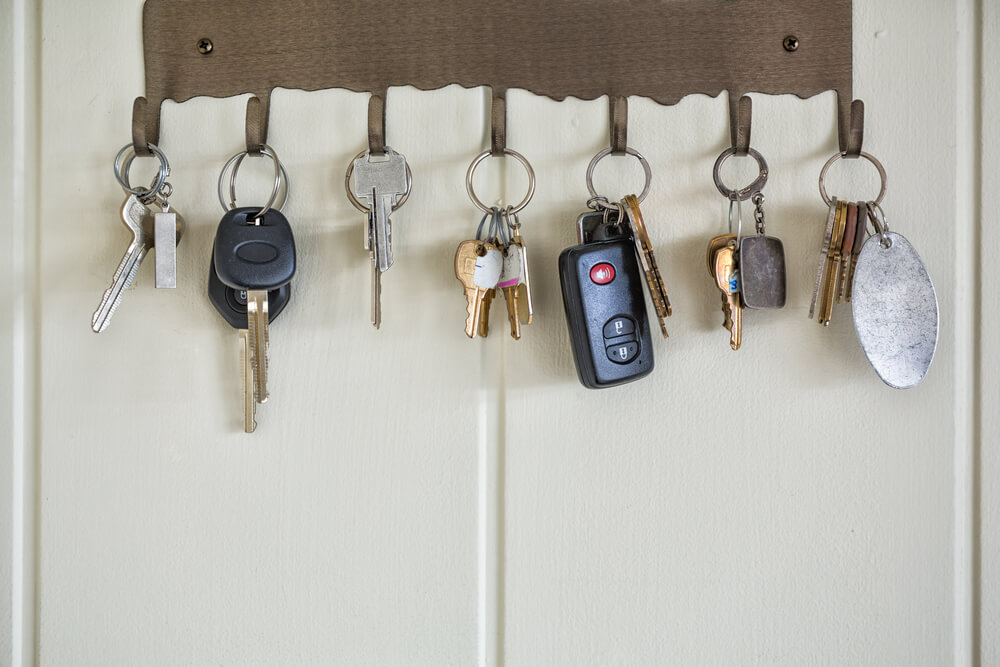 A key rack is a great way to organize your keys.